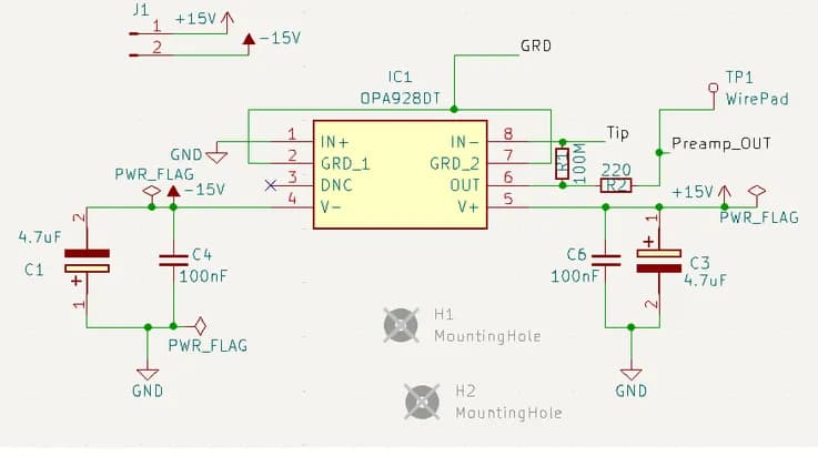 tunneling amplifier schmematic